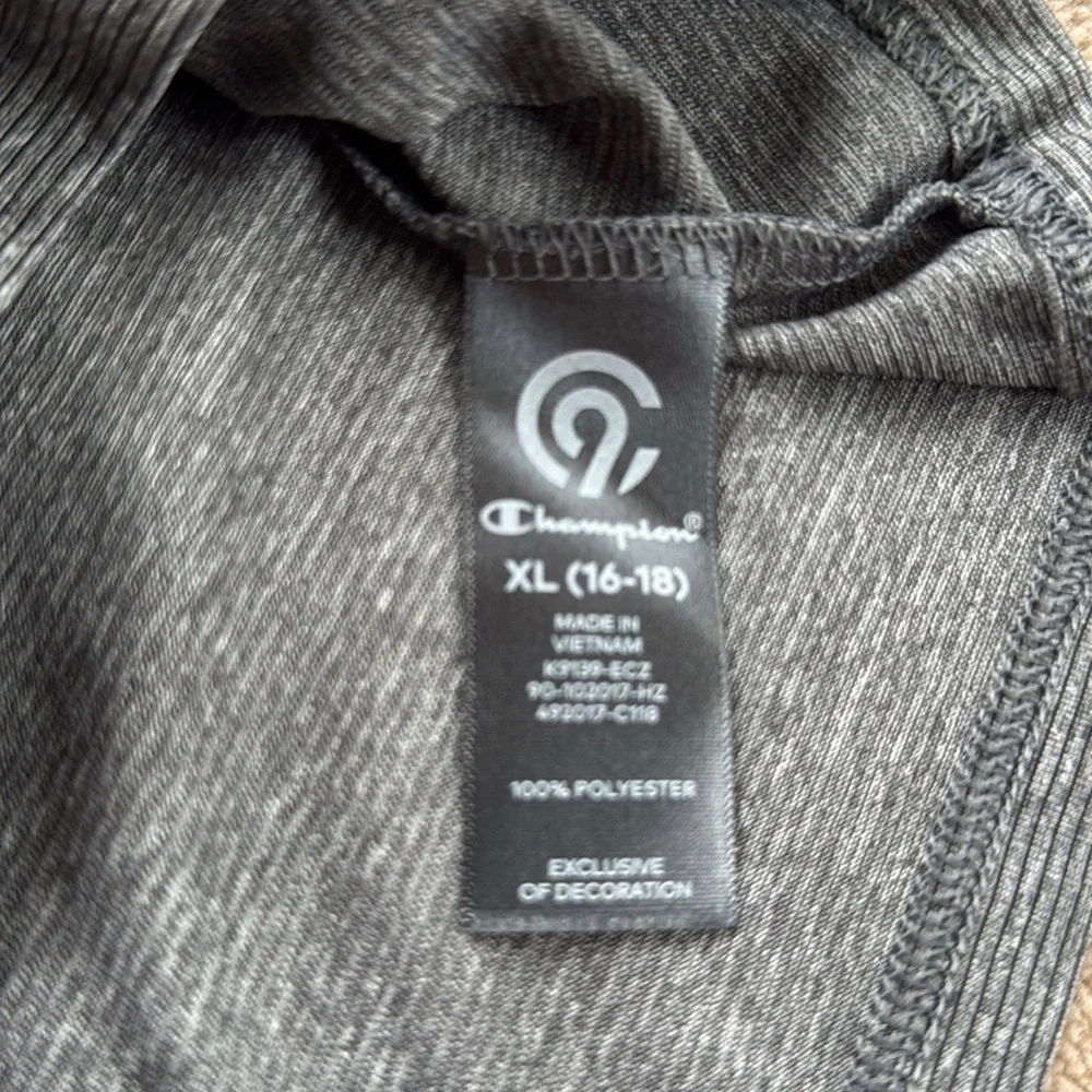 Boys XL Champion Black & Grey Breathable Polo Shirt